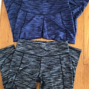 Tek Gear Women's Blue and Gray Leggings